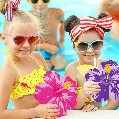 Tropical Napkins, Hawaiian Tropical Decoration 40pcs Luau Paper Floral Hibiscus Hawaiian Napkins For Summer Luau Party Supplies