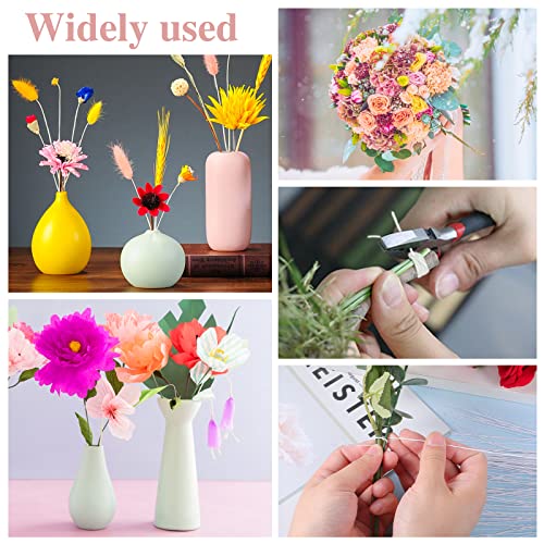 200 Pcs Floral Wire - 26 Gauge Crafts Wire for Florist - White (14 Inch) - color: White