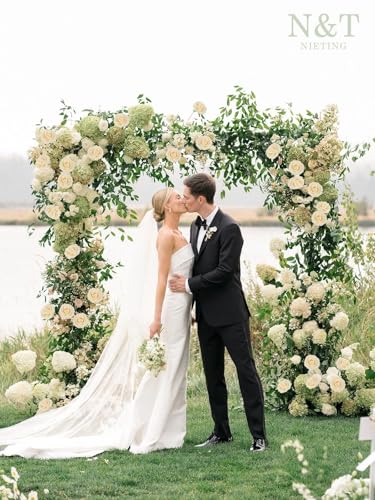 N&T NIETING Artificial Flowers, 25pcs Fake Flowers Bulk Perfect for DIY Fall Wedding Bridesmaid Bridal Bouquets Centerpieces Party Home Flower Arrangement Decoration, Cream Roses - color: Cream, size: 25pcs