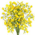 Artificial Flowers 8PCS Silk Flowers with Long Stems, Fake Flowers Bulk Fake Babys Breath, Yellow Flowers for Tall Vase Outdoor Garden Wedding Party Home Table Centerpiece - color: Yellow