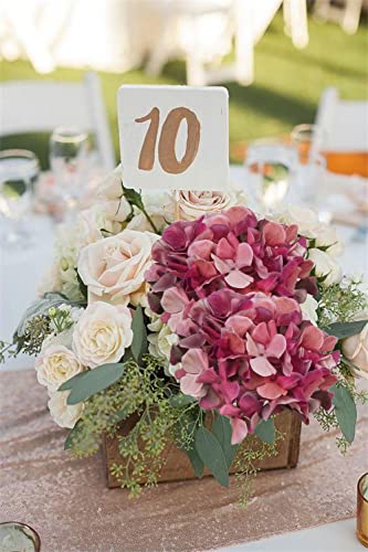 DILATATA 4 Pcs Dried Touch Hydrangeas Artificial Flowers 17" Tall Large Silk Hydrangea Stems Fake Hydrangea Arrangements for Home Office Table Centerpieces-Purple Hydrangea - color: Bashful Pink, size: 4PCS