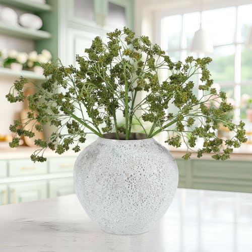 Thiccywoov 3 Pcs Green Faux Berry Stems for Vase, 16 Inch Artificial Greenery Stems Branches for Home Decor, Farmhouse Table Centerpiece Mantel Kitchen Decoration - color: Green, size: 16 Inch