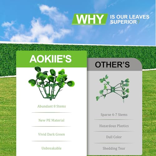 AOKIIE 20"x20" Artificial Grass Wall 12Pcs UV-Anti Boxwood for Outdoor | Grass Wall Panels UV-Anti & Weatherproof Boxwood Hedge, Privacy Greenery Screen for Outdoor Patio, Garden Fence Backdrop - size: 20X20 12PCS