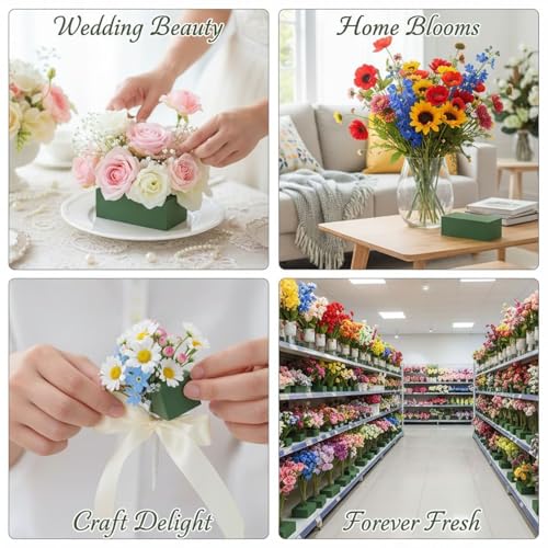 30 Pcs Floral Foam Blocks, 9.1 x 4.3 x 3.1 in Wet & Dry Floral Foam, Flower Mud Block Set for Fresh and Artificial Flower Arrangements, for Weddings, Birthdays