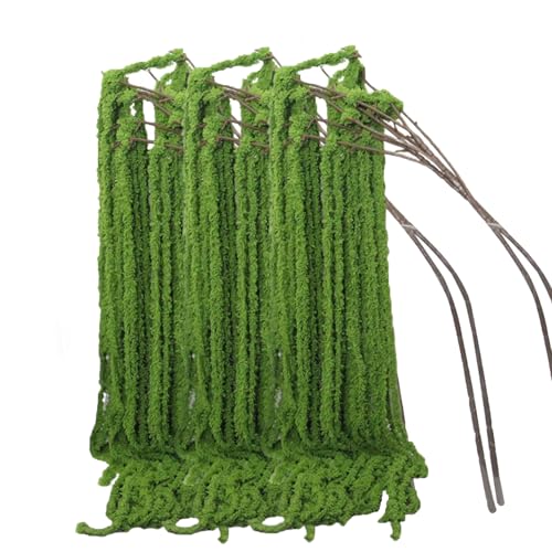 8pcs Artificial Yarn Amaranthus 22" Faux Yarn Lover Tears Fake Hanging Green Plants for Floral Arrangement Vase Bouquets Home Office Wedding Decor(Green) - color: Green, size: 8pcs