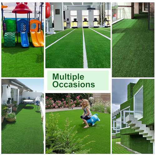 Artificial Grass Turf 7 Feet X 15 Feet, 1.38" Height Perfect Fake Grass Rug with Drainage Holes, Indoor/Outdoor Artificial Turf Mat for Garden Lawn Balcony Pet Landscape Decoration - size: 7 Feet X 15 Feet
