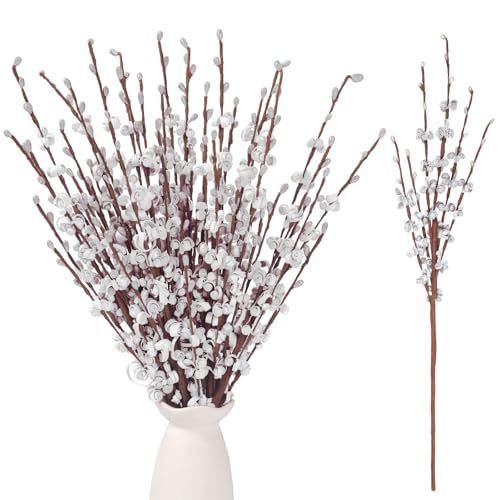 Wootkey 10Pcs 17.5'' Faux Jasmine Artificial Flowers White Flowers Tall White Floral Branches for Home Wedding Vase Filler Party DIY Decoration Halloween Decoration - color: White, size: 10pcs-17.5''