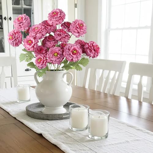 3 Pcs Artificial Flowers Spring Summer Rose Red Zinnia Silk Flowers with Long Stems Zinnia Elegans Artificial Flowers for Outdoors Floral Arrangements Table Centerpieces Wedding Party Home Decor - color: Rose Red