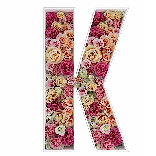 2FT Letter K Mosaic Balloon Frame Letter DIY Fillable Letters Kit for Birthday Party Wedding Backdrop Decor - color: Letter K, size: 2FT