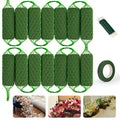 14 Pcs Floral Foam Garland for Fresh & Dried Flowers, 9.2ft Flower Sponge Blocks Kit, Foam for Flower Arrangement Holder for Arch Door Tabletop Decor, Wedding Home Garden Green Wet/Dry Foam Bricks