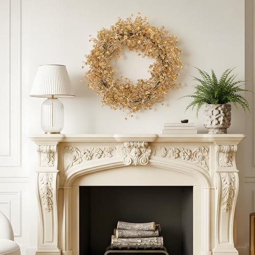 N&T NIETING 6Pcs Babys Breath Artificial Flowers,Real Touch Fake Gold Flowers Faux Flowers Bouquets for Vase Home Office Wedding Fall Winter Indoor Outdoor Centerpiece Table Decorations - color: Gold, size: 6PCS