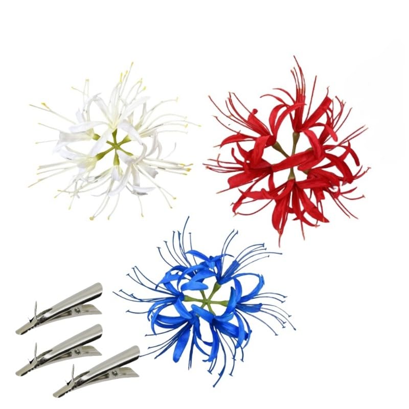 Silk Spider Plant Fake Flowers Heads,Artificial Flowers Spider Silk Flowers for Crafts,Fake Flowers Bulk,Artificial Flowers for Cake Decoration Wedding Party Birthday Home Décor (3, Multicolor) - color: Multi Color