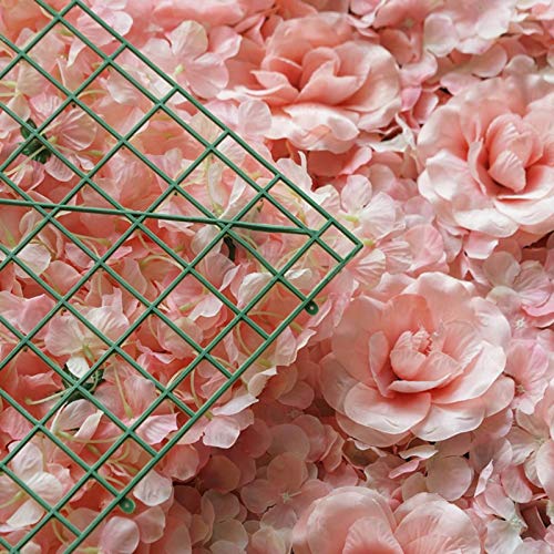 12 Pack Flower Wall Panels 16 x 24 inch 3D Rose Wall Mat Decorative Faux Floral Panel Silk Faux Artificial Flower Backdrop for Photo Background Home Wedding Party