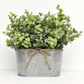 Artificial Eucalyptus Leaves Faux Plants Table Centerpiece, Rustic Potted Plants for Farmhouse Home Décor, Artificial Greenery for Home Decoration