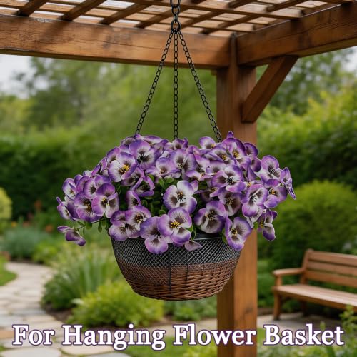 10 Bundles Artificial Orchid Stems Outdoor in Multi-Purple,Realistic Outside Fake Flowers, Faux Spring Flowers for Outdoor Planters,Front Porch,UV Resistant for Wedding,Party Porch,Table Decoration - color: Multi Purple-10