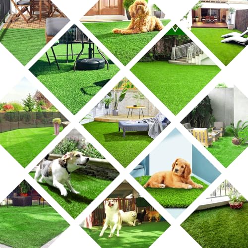 LVBAO Artificial Grass Turf Lawn Pet Rug Carpet 4FT X 7FT Self-draining Astro Turf for Indoor Outdoor Fake Faux Grass Rug Garden Patio Balcony Landscape Replacement Patch Door Mat - size: 4FTX7FT