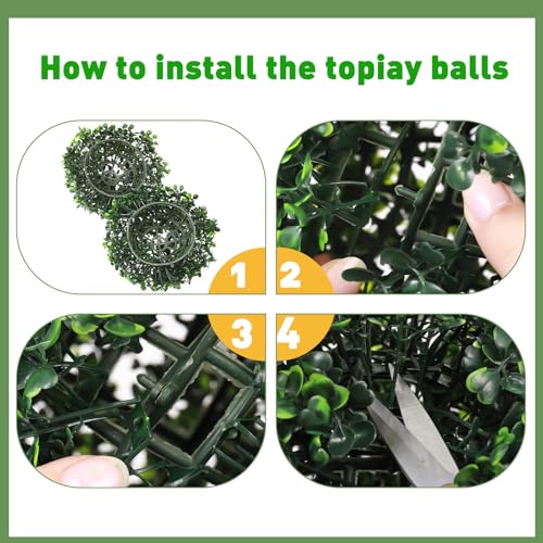 Hotop 2 Pcs 7 Inch Artificial Plant Topiary Ball 4 Layers Garden Spheres Boxwood Balls Artificial Topiaries Spheres Decorative Plants for Backyard, Balcony, Garden, Indoor Outdoor Decor(Green) - color: Green, size: 7 Inch
