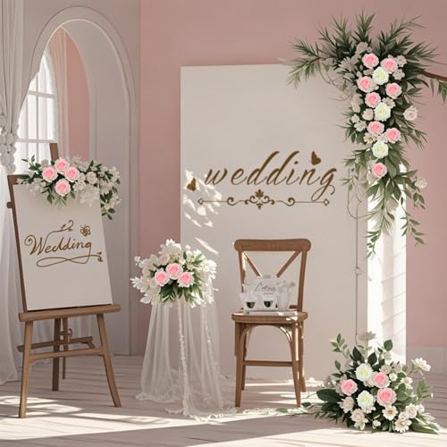 10 Pcs Light Pink Rose Artificial Flower, Faux Silk Flowers With Long Stems, Fake Roses Bulk Bouquet for Decoration Valentine's Day Centerpieces Proposal Bridal Bouquets Shower Party Home Floral Decor - color: Light Pink