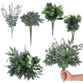 100PCS Eucalyptus Stems Bulk,4 Kinds Mixed Artificial Greenery Stems,Fake Eucalyptus Leaves for Table Centerpieces,Vase,Wedding Decorations,Bridal Bouquet,Home Decor - size: 100PCS