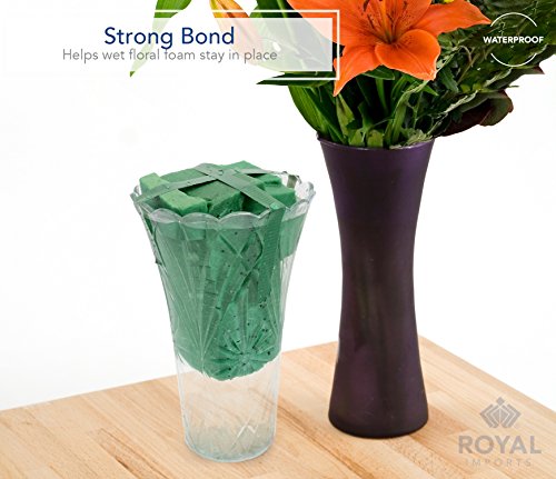 Royal Imports Floral Tape Green, Flower Stem Wrap Adhesive Waterproof Florist Tape for Decorative Bouquets Arranging and Crafts - 0.25" (60 Yd/180Ft) - 1 Roll - size: Quarter Inch Wide - 1 Roll