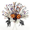 VioletEverGarden 10 Pack Halloween Stems 17 Inch Halloween Floral Picks 3 Styles Berry Branches with Pumpkin Skeleton and Ghost for Gothic Holidays Celebration