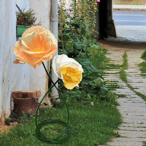 Champagne Gold White Orange Flowers Decoration for Party - color: S-mixed Color-a