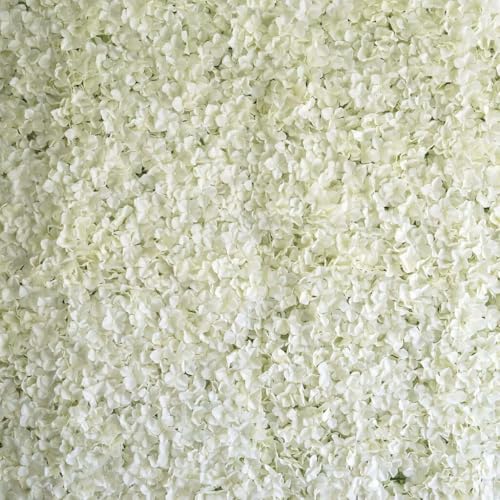 Tableclothsfactory 4 PCS Cream Silk Hydrangea Flower Mat Wall Wedding Event Decor for DIY Centerpieces Arrangements Party Decorations - color: Ivory