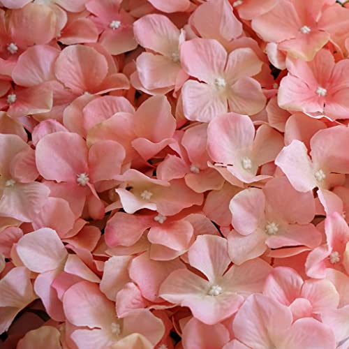 Tableclothsfactory 4 PCS Blush Silk Hydrangea Flower Mat Wall Wedding Event Decor for DIY Centerpieces Arrangements Party Home Decorations - color: Blush
