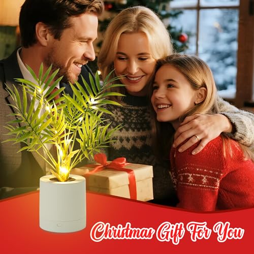 WSYEAR Artificial Lighted Areca Palm Tree Lamp Night Light for Womens Christmas Birthday Gifts, DIY Bonsai Decor, Perfect Ideal for Ambiance Wedding Party Bedroom Bar Coffee Shop Decor Light - color: Areca Palm Tree
