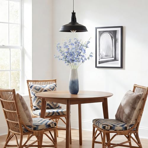 Artificial Orchid Silk Fake Flowers 5PCS Long Stem Artificial Flowers that Look Real Dancing Lady Orchids for Tall Vase Home Outdoor Wedding Party Office Decoration(Blue) - color: Blue