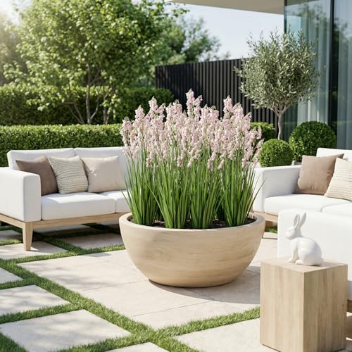 Fake Plants Home Decor Fake Flowers Artificial Plants Outdoor Tall Grass Plant Artificial Pampas Grass Decor Artificial Plants Indoor Fake Grass Living Room Decor Artificial Grass 36" 2PCS（Pink） - color: 90cm Pink-2pcs