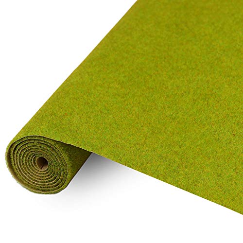 CP103 Artificial Model Grass Mat Trains Green Yellow 40x100cm or 15.7''x 39'' for Decoration Craft Scenery Model DIY - color: Green Yellow