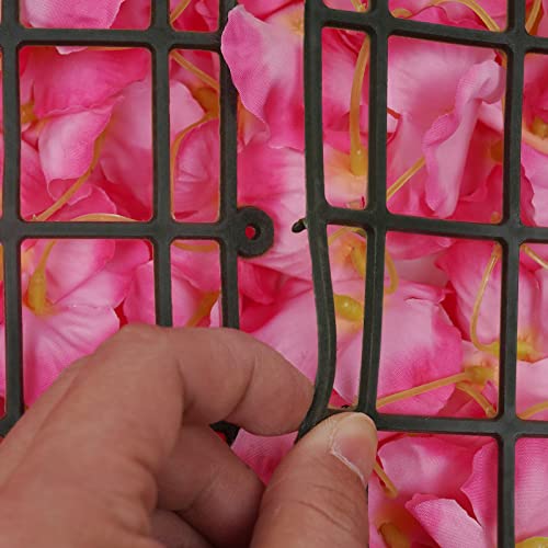 20Pcs Flower Wall Panel 15.7"x 23.6" Rectangular Artificial Flowers Wall Decoration Artificial Silk Flowers Panel for Home Party Wedding Christmas Festival Photo Backdrop Decor (Pink) - color: Pink