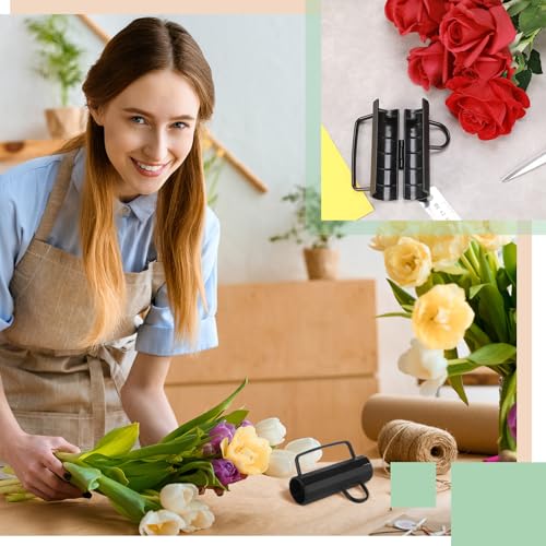2 Pcs Rose Thorn Stripper Tool Thorn Remover for Roses Leaf Leaf Stripping Tool Flower Stem Cleaner Cutter for Outdoor Gardening Flower Arrangement Florist Supplies(Black)