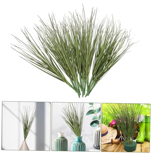 12Pcs Artificial Grass, 11.79in Fake Grass Artificial Shrub Plants, Tall Plants Greenery Stems Weed for Room Indoor Home, Patio, Vase, Restaurant Decoration