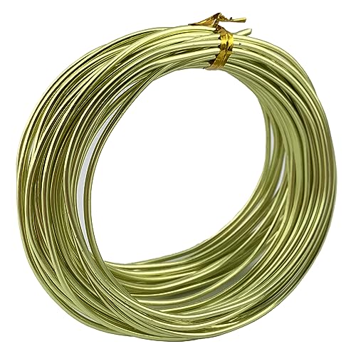 11 Yard Aluminum Wire Bendable Metal Wire Jewelry Craft Wire Beading Floral Making Jewelry Making Doll Making (9 Gauge, Fluorescent Green) - color: Fluorescent Green, size: 9 Gauge