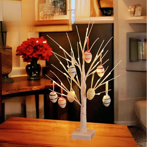Easter Egg Ornaments, Easter Tree Lamp Decorations for Party Home Spring Easte - style: Easter Egg 1