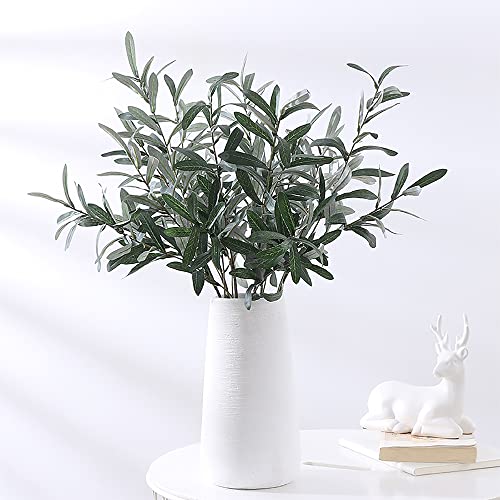 SzJias Olive Branches for Vases Faux Olive Branch Fake Tree Branches Stems for Vase (5 Branches)
