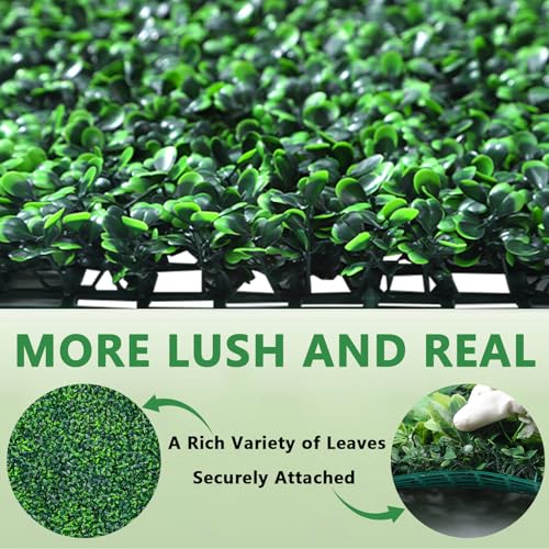 Yangrass Boxwood Roll Panels, 48"x140" Artificial Ivy Privacy Fence Screen, UV-Anti Faux Boxwood Roll Grass Wall Panels for Garden Patio Balcony Privacy - size: 48x140 IN