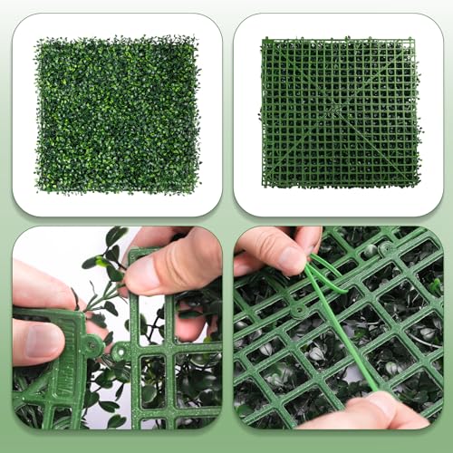 24PCS Grass Wall Panels 20"x20" Artificial Grass Wall Panels Greenery Backdrop Decor Boxwood Hedge Panels, Backdrop for Party Wedding Indoor Backyard Christmas Decoration - size: 24 Pieces 20x20
