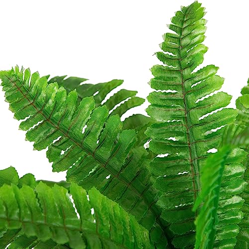 Northlight Artificial Boston Fern in a Decorative Cream Pot, 24", Green