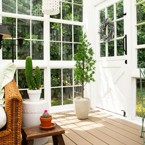 Nearly Natural 4ft UV Artificial Podocarpus Tree Indoor/Outdoor Greenery - Premium Materials, Low Maintenance, Modern Style