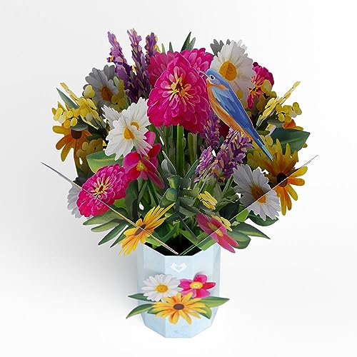 Lovepop Black Eyed Susan Paper Flower Bouquet, Flower for Delivery Prime, Paper Flowers, Pop Up Birthday Cards, Anniversary Card for Wife - color: Black-Eyed Susan Bouquet
