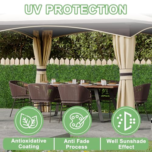 Luyue 6pcs Artificial Grass Wall Panels Greenery Backdrop 20”×20” Green Ivy Hedge Panel Greenery Grass Wall Decor Privacy Screen Wall Backdrop - color: 20"×20" - C