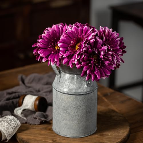 TOPIA Artificial African Daisies Flowers African Daisy Silk Flowers Artificial Gerbera Daisies Pack of 10 (Purple) - color: Purple, size: 10pcs