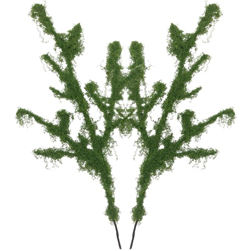 Fake Moss Ficus Twig Plants Faux Branches for Vase Filler Artificial Greenery Stems Silk Moss Green Plants for Home Office Party Wedding Shop Decoration Dark Green