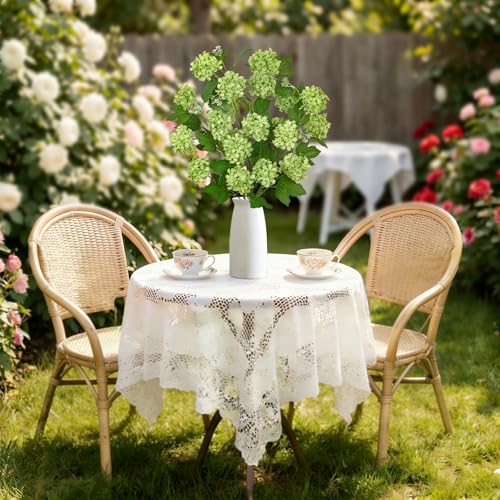 DEMIUKO 4PCS Artificial Hydrangea Flowers 30 Inch Fake Silk Hydrangea Flower with 20 Real Touch Blooms Realistic Faux Hydrangeas Decorations for Wedding Table Centerpieces Vase Home Decor - color: Green