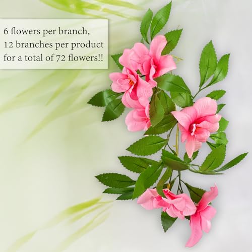 Sumery Expandable Fence Privacy Screen for Balcony Patio Outdoor,Decorative Faux Ivy Fencing Panel,Artificial Hedges (Single Sided Leaves) (1, Branches -Pink Fowers) - color: Branches -Pink Fowers