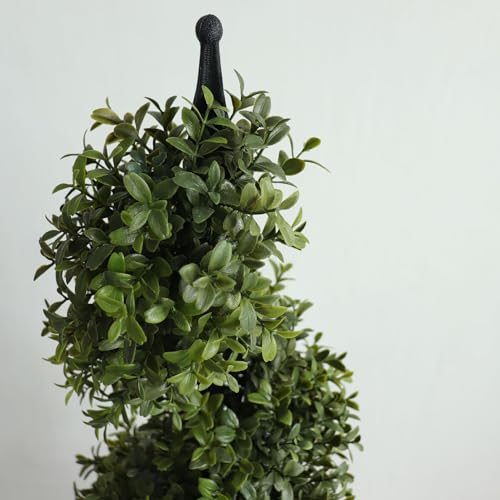 ALL SEASON GREEN 3ft Artificial Boxwood Topiary Tree Potted Topiary Plants for Front Porch Entrance Home Living Room Indoor and Outdoor 2Pack - size: 3 ft