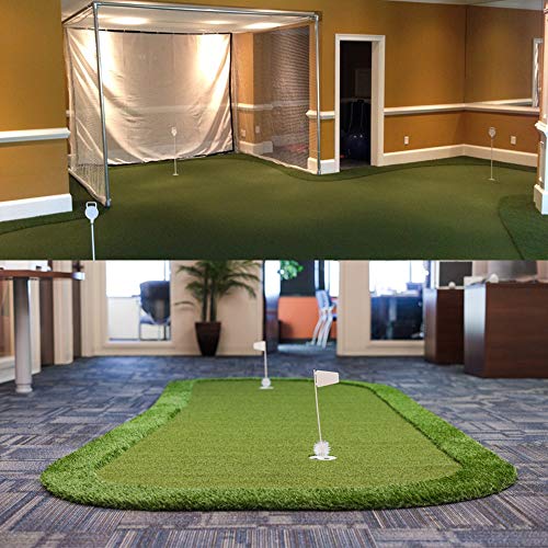 Pro Putting Green Golf Artificial Grass Turf - Indoor Outdoor Golf Training Mat, Synthetic Fake Grass for Baseball Football Gym Sports - size: 10FTX40FT